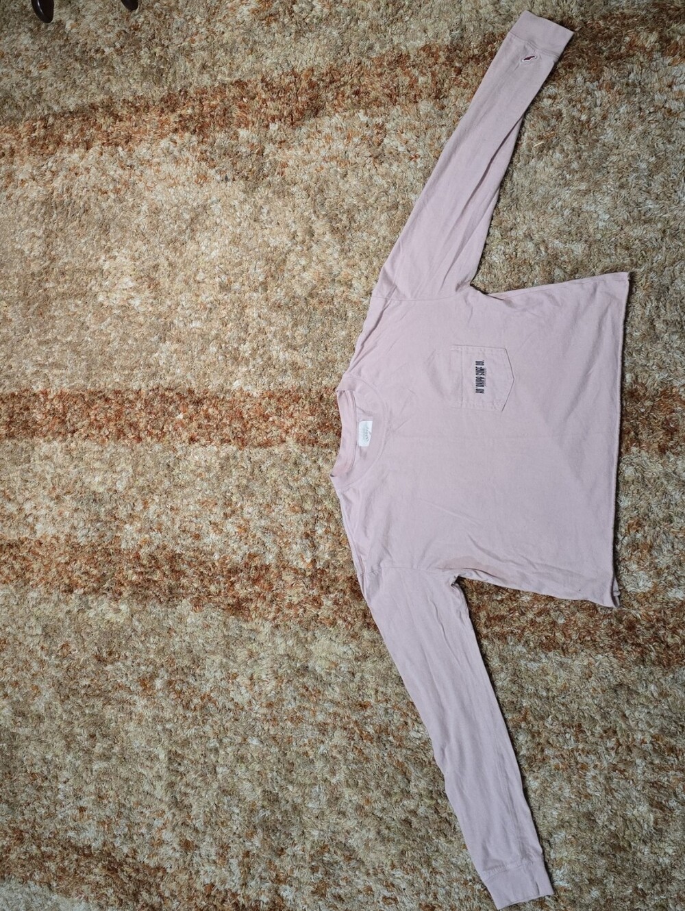 League Pale Pink Long-Sleeve Pocket Tee